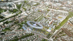 Aerial view of new children's hospital